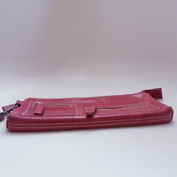 Nordstrom Pink Leather Candystripe Wristlet/Clutch - Picture 5 of 11